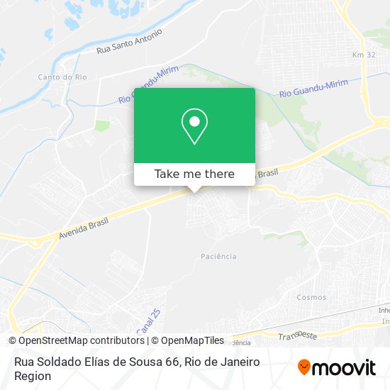 Mapa Rua Soldado Elías de Sousa 66