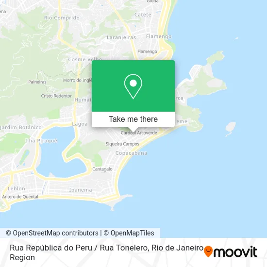 Rua República do Peru / Rua Tonelero map