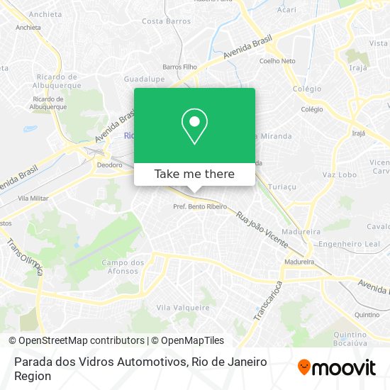 Parada dos Vidros Automotivos map