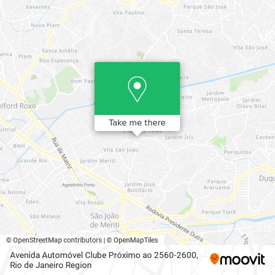 Mapa Avenida Automóvel Clube Próximo ao 2560-2600