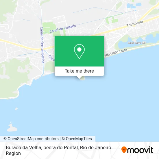 Buraco da Velha, pedra do Pontal map