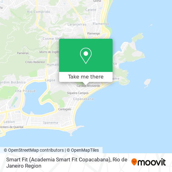 Mapa Smart Fit (Academia Smart Fit Copacabana)