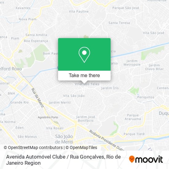 Avenida Automóvel Clube / Rua Gonçalves map