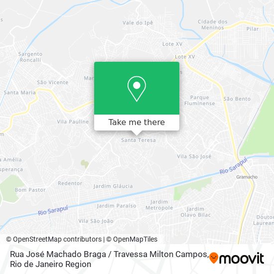 Rua José Machado Braga / Travessa Milton Campos map