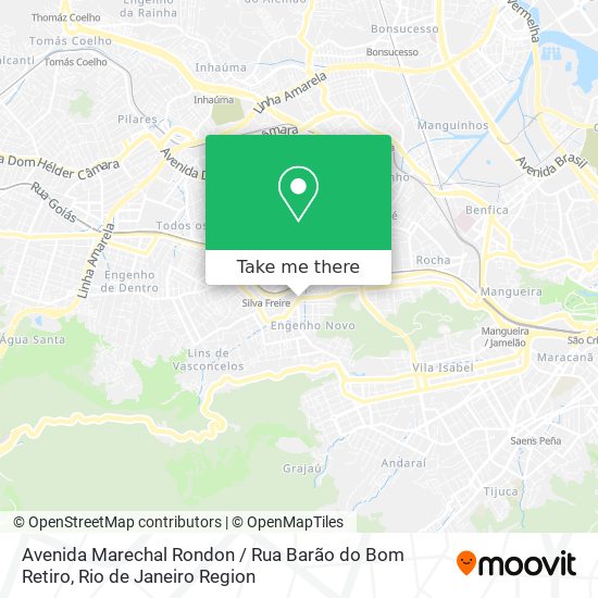 Mapa Avenida Marechal Rondon / Rua Barão do Bom Retiro