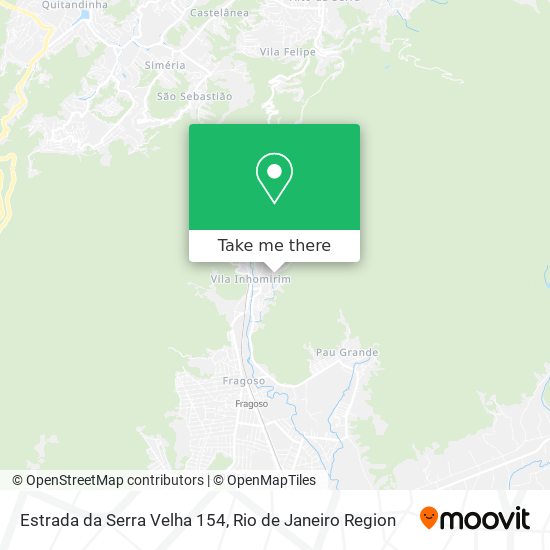 Mapa Estrada da Serra Velha 154