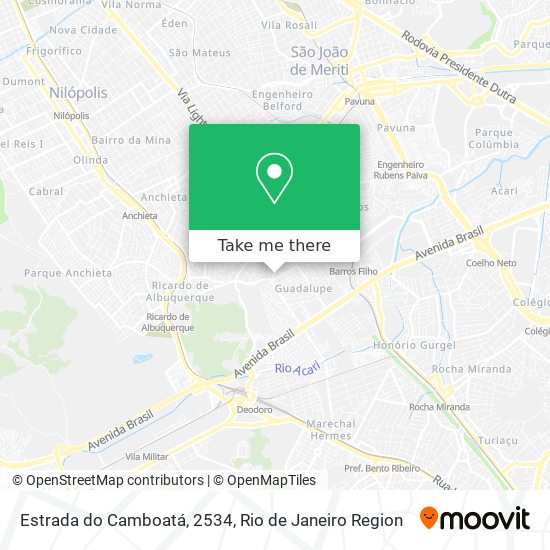 Mapa Estrada do Camboatá, 2534