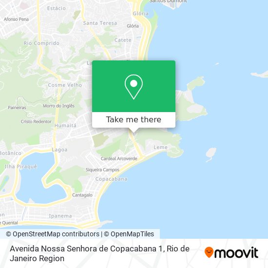 Avenida Nossa Senhora de Copacabana 1 map