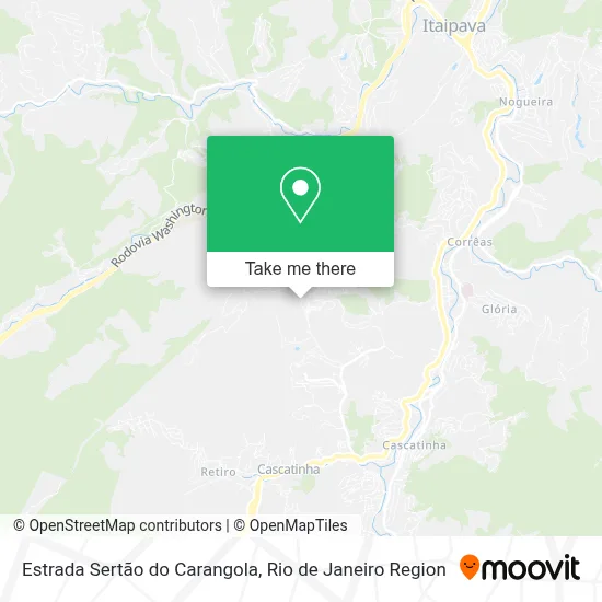 Estrada Sertão do Carangola map