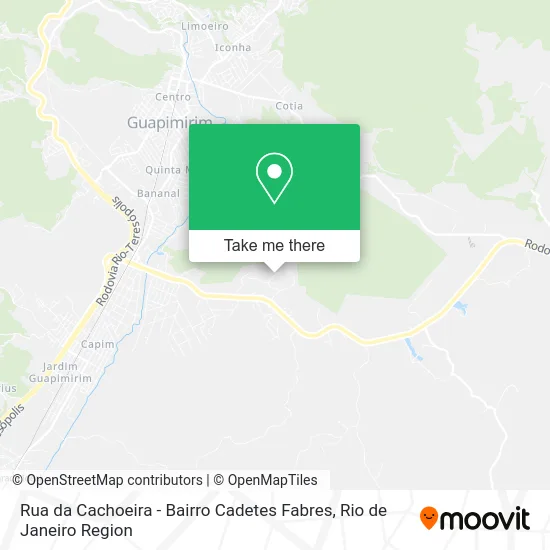 Rua da Cachoeira - Bairro Cadetes Fabres map