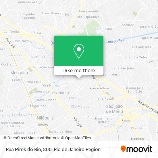 Mapa Rua Pires do Rio, 800