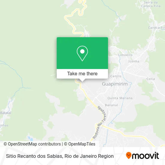 Sitio Recanto dos Sabias map