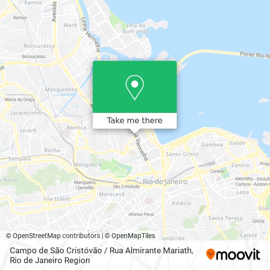 Mapa Campo de São Cristóvão / Rua Almirante Mariath
