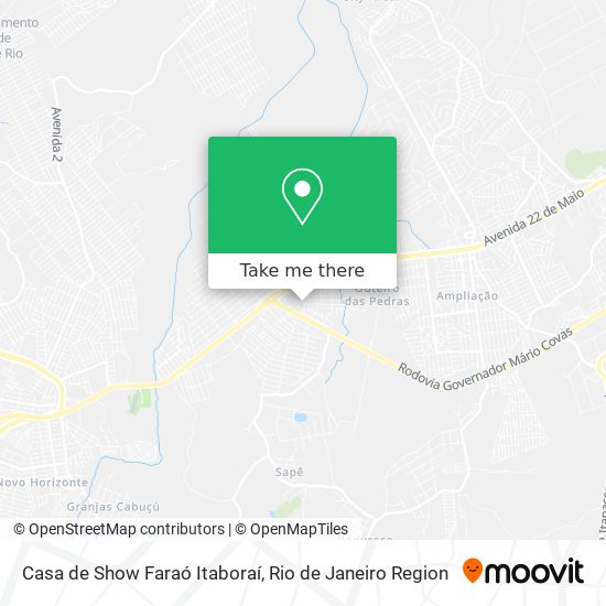 Mapa Casa de Show Faraó Itaboraí