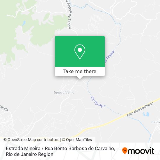 Estrada Mineira / Rua Bento Barbosa de Carvalho map