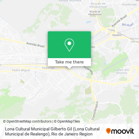 Lona Cultural Municipal Gilberto Gil (Lona Cultural Municipal de Realengo) map