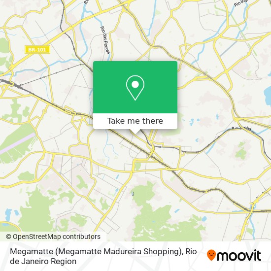 Mapa Megamatte (Megamatte Madureira Shopping)
