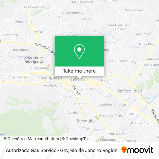 Autorizada Gás Service - Gnv map