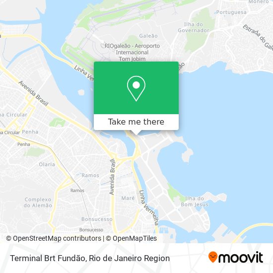Terminal Brt Fundão map