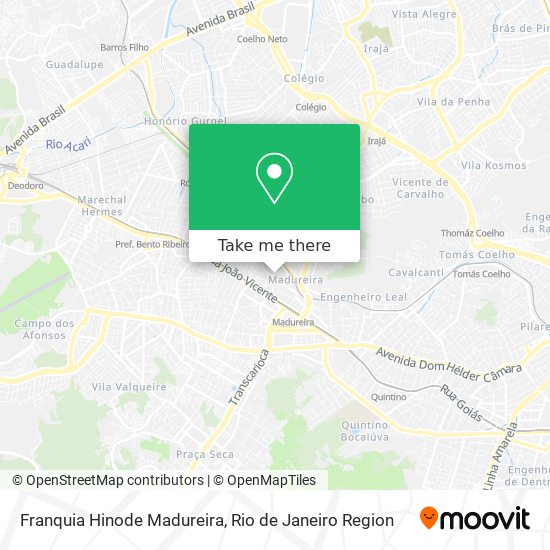 Franquia Hinode Madureira map
