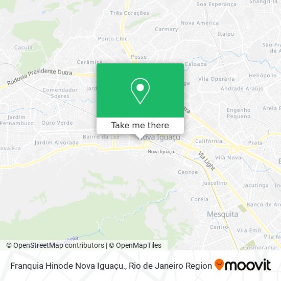 Franquia Hinode Nova Iguaçu. map
