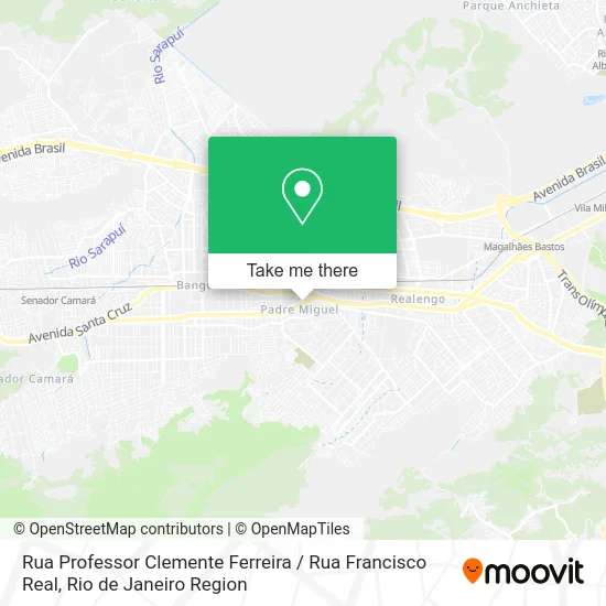 Rua Professor Clemente Ferreira / Rua Francisco Real map
