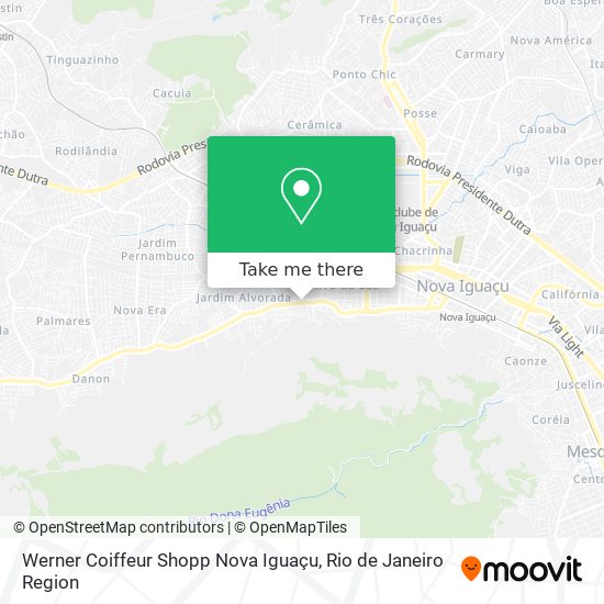 Werner Coiffeur Shopp Nova Iguaçu map