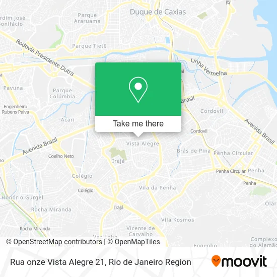 Rua onze Vista Alegre 21 map