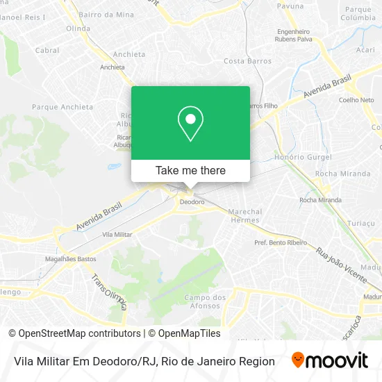 Vila Militar Em Deodoro/RJ map