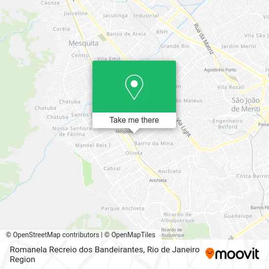Romanela Recreio dos Bandeirantes map