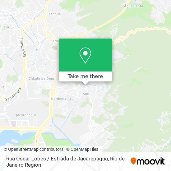Mapa Rua Oscar Lopes / Estrada de Jacarepaguá