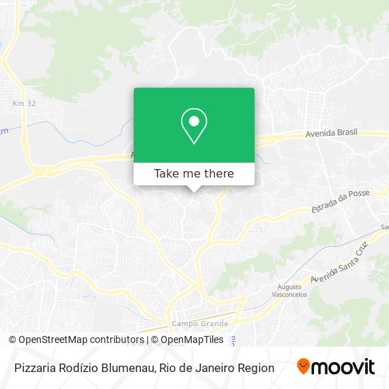 Mapa Pizzaria Rodízio Blumenau