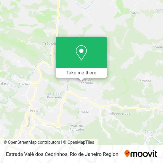 Estrada Valê dos Cedrinhos map