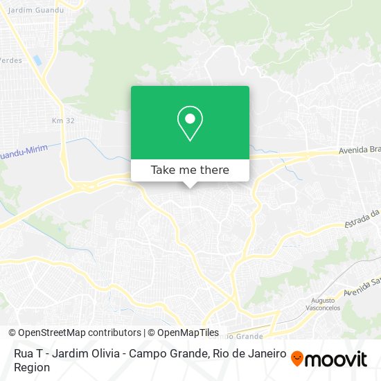 Mapa Rua T - Jardim Olivia - Campo Grande