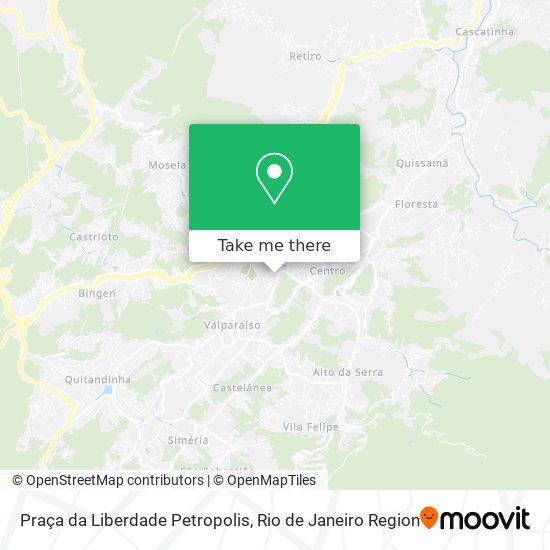 Mapa Praça da Liberdade Petropolis