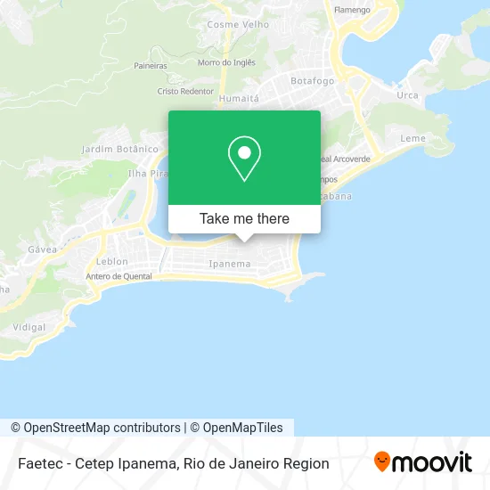 Faetec - Cetep Ipanema map