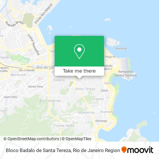 Mapa Bloco Badalo de Santa Tereza