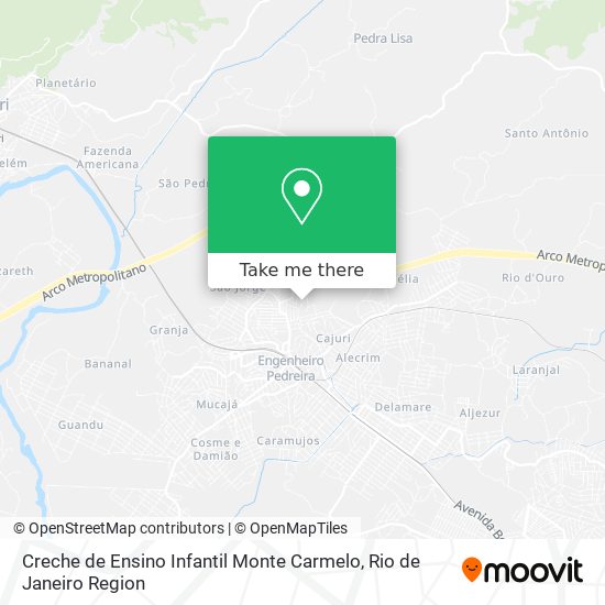 Mapa Creche de Ensino Infantil Monte Carmelo