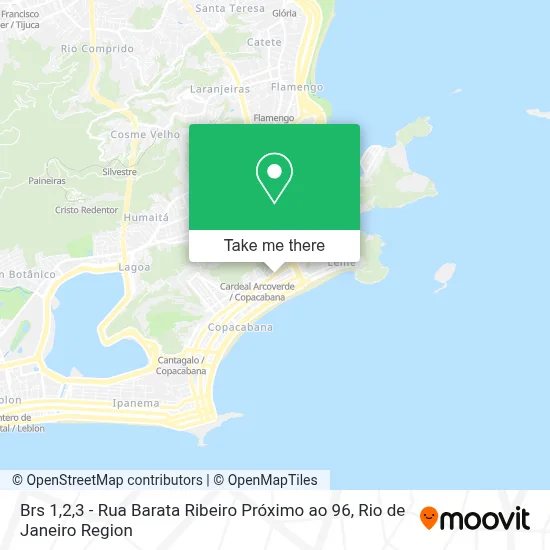 Brs 1,2,3 - Rua Barata Ribeiro Próximo ao 96 map