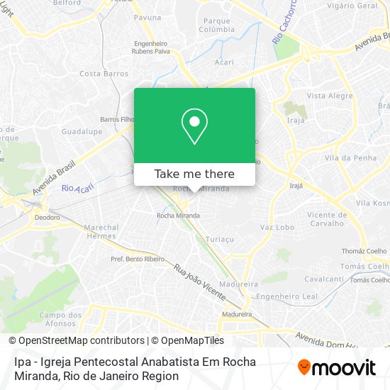 Ipa - Igreja Pentecostal Anabatista Em Rocha Miranda map
