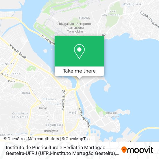 Mapa Instituto de Puericultura e Pediatria Martagão Gesteira-UFRJ (UFRJ-Instituto Martagão Gesteira)