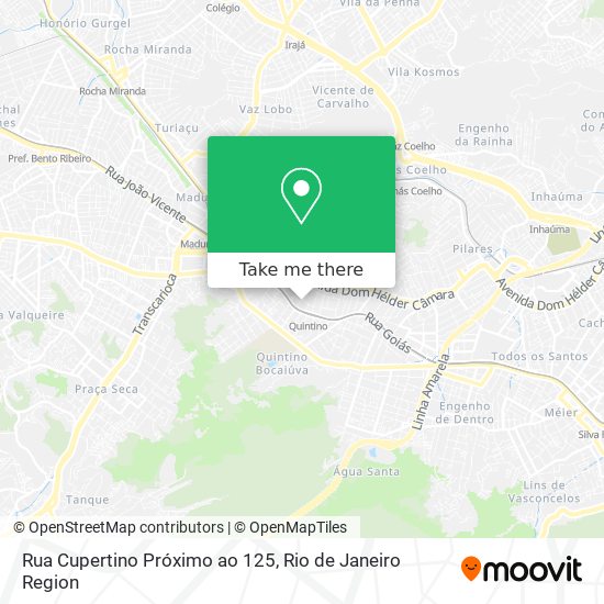 Mapa Rua Cupertino Próximo ao 125