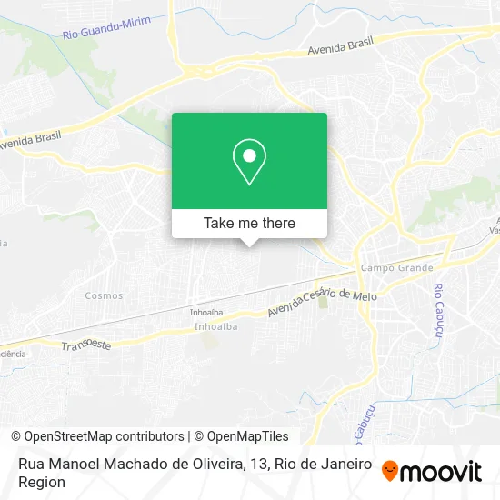 Rua Manoel Machado de Oliveira, 13 map