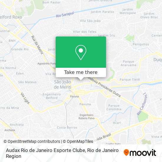 Mapa Audax Rio de Janeiro Esporte Clube