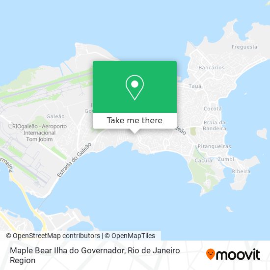 Mapa Maple Bear Ilha do Governador