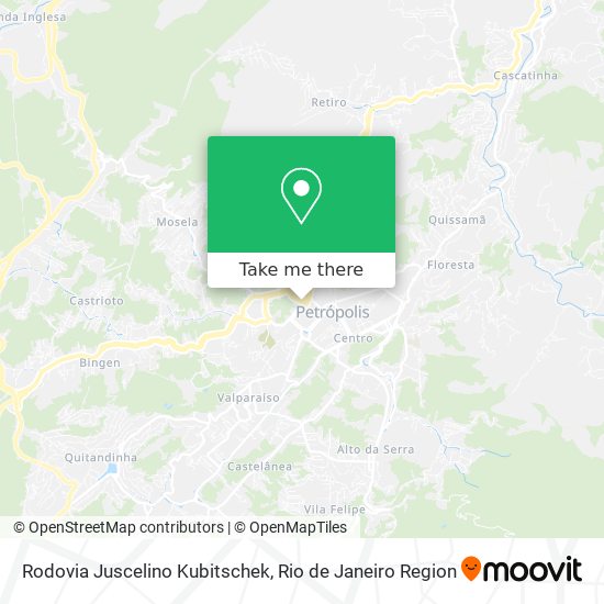 Rodovia Juscelino Kubitschek map