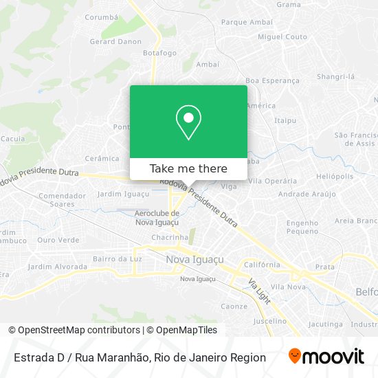 Estrada D / Rua Maranhão map