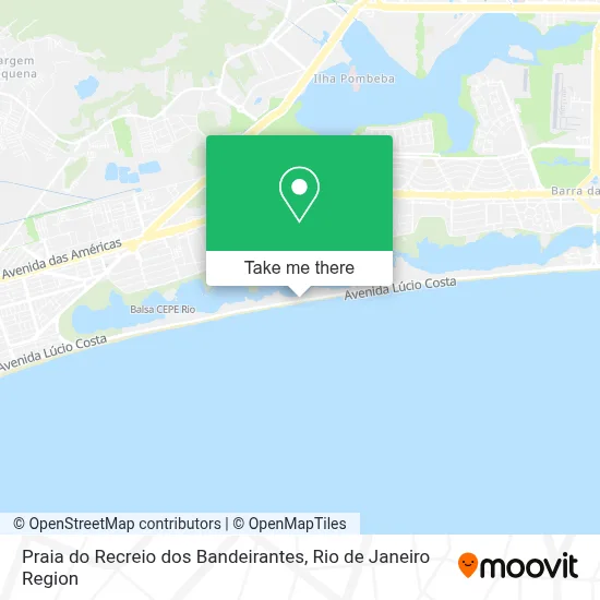 Praia do Recreio dos Bandeirantes map