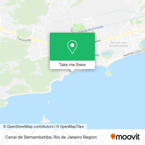 Canal de Sernambetiba map