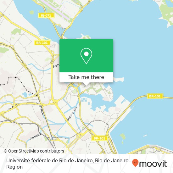 Mapa Université fédérale de Rio de Janeiro